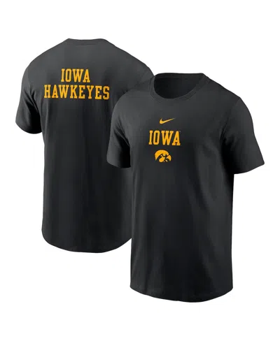 Nike Black Iowa Hawkeyes 2-hit Stacked T-shirt