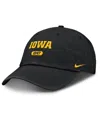 Nike Men's Black Iowa Hawkeyes Club Adjustable Hat In Black