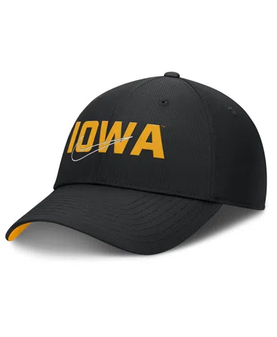 Nike Men's Black Iowa Hawkeyes Club Prep Performance Adjustable Hat