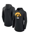 Nike Black Iowa Hawkeyes Lightweight Performance Long Sleeve Hoodie T-shirt In Black