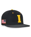 Nike Men's Black Iowa Hawkeyes On-field Dugout True Performance Fitted Hat In Black
