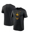 Nike Men's Black Iowa Hawkeyes Primetime Legend Icon Performance T-shirt In Black