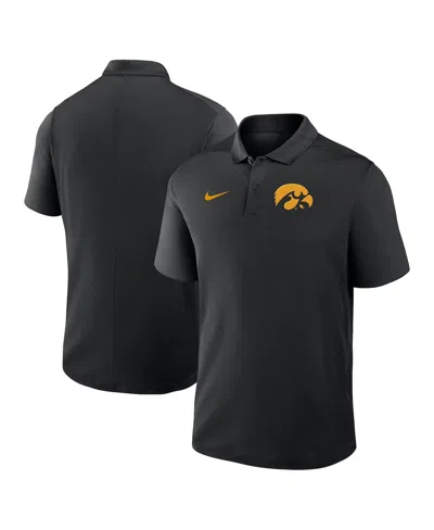 Nike Men's Black Iowa Hawkeyes Primetime Victory Primary Logo Performance Polo Shirt