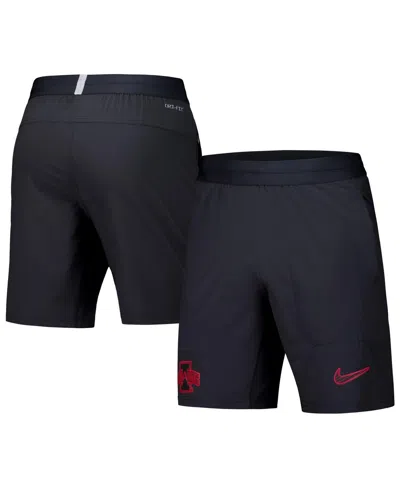 Nike Men's Black Iowa State Cyclones 2024/25 Sideline Performance Woven Shorts In Black,crimson