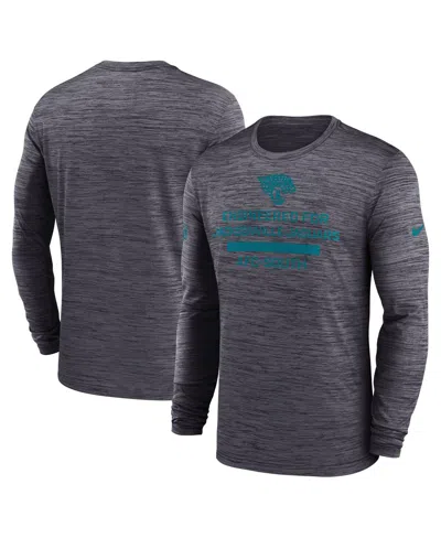 NIKE MEN'S BLACK JACKSONVILLE JAGUARS SIDELINE VELOCITY PERFORMANCE LONG SLEEVE T-SHIRT