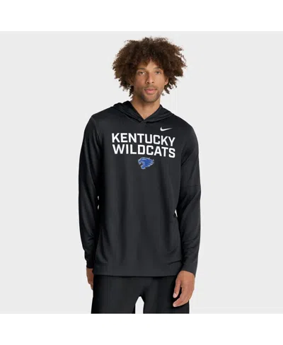 Nike Black Kentucky Wildcats 2025 Sideline Performance Long Sleeve Hoodie T-shirt