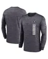 Nike Men's Black Las Vegas Raiders 2024 Sideline Velocity Performance Long Sleeve T-shirt In Black