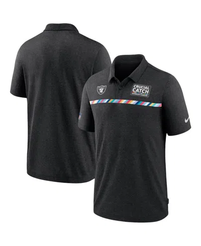 Nike Men's Black Las Vegas Raiders Crucial Catch Sideline Early Season Polo Shirt