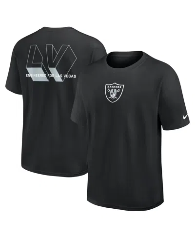 Nike Men's Black Las Vegas Raiders Dominate The Game Essential Max90 T-shirt
