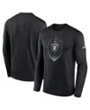Nike Black Las Vegas Raiders Icon Legend Performance Long Sleeve T-shirt In Black