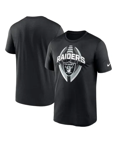 NIKE MEN'S BLACK LAS VEGAS RAIDERS LEGEND ICON PERFORMANCE T-SHIRT