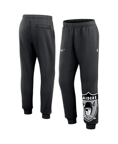 Nike Men's Black Las Vegas Raiders Logo Crop Joggers