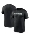 Nike Men's Black Las Vegas Raiders Team Wordmark T-shirt In Black