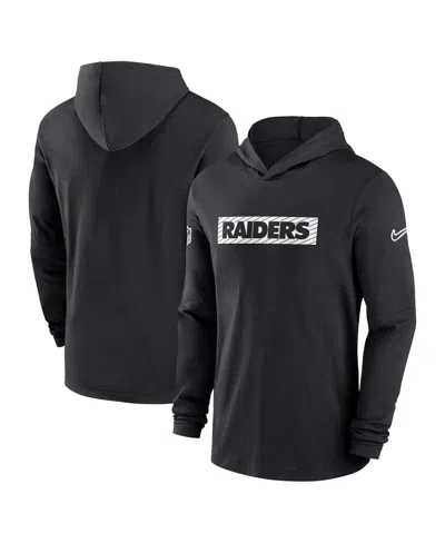 Nike Men's Black Las Vegas Raiders Sideline Hoodie Performance Long Sleeve T-shirt