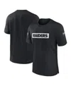 Nike Men's Black Las Vegas Raiders Sideline Player Performance T-shirt In Black