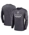 Nike Las Vegas Raiders Sideline Team Issue Velocity  Men's Dri-fit Nfl Long-sleeve T-shirt In Black