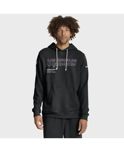 NIKE MEN'S BLACK LOS ANGELES CHARGERS 2025 NFL CRUCIAL CATCH SIDELINE STANDARD ISSUE DRI-FIT HOODIE