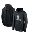 Nike Men's Los Angeles Dodgers Authentic Collection  Therma Mlb Pullover Hoodie In Black