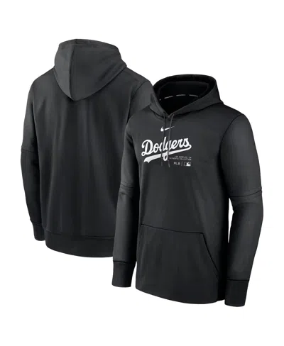 Nike Men's Black Los Angeles Dodgers Authentic Collection Practice Performance Pullover Hoodie