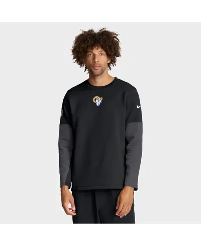 NIKE MEN'S BLACK LOS ANGELES RAMS SIDELINE SCRIPTED TO WIN PERFORMANCE LONG SLEEVE T-SHIRT