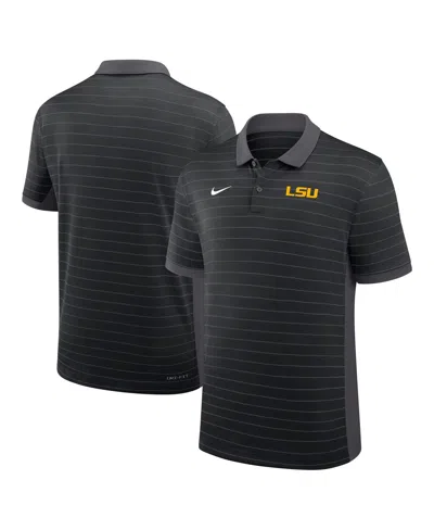 Nike Men's Black Lsu Tigers 2025 Early Season Coaches Sideline Victory Stripe Performance Polo Shirt