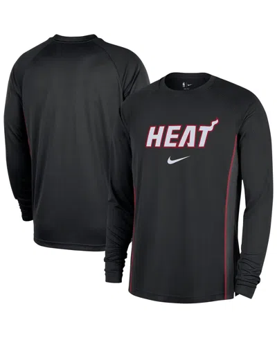 Nike Men's Black Miami Heat 2025/26 Authentic Pre-game Legend Dri-fit Long Sleeve Shooting Shirt