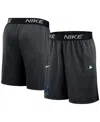 Nike Men's Black Miami Marlins Authentic Collection Performance Knit Shorts In Gray