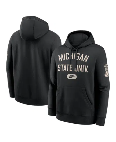 NIKE MEN'S BLACK MICHIGAN STATE SPARTANS FASHION CLUB PULLOVER HOODIE