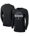Nike Men's Black Minnesota Timberwolves Authentic Long Sleeve Practice T-shirt In Black