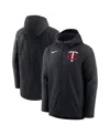 Nike Men's Black Minnesota Twins Authentic Collection Player Therma Full-zip Hoodie In Black