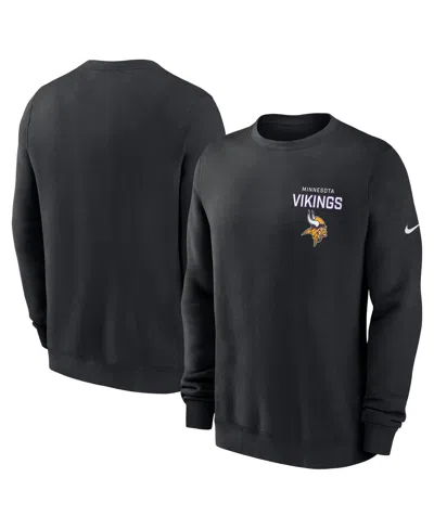 Nike Men's Black Minnesota Vikings Primetime Club Fleece Pullover Sweatshirt