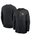 Nike Men's Black Minnesota Vikings Sideline Coach Uv Performance Long Sleeve T-shirt In Black