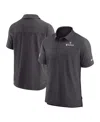 Nike Men's Minnesota Vikings Sideline Lockup Performance Polo In Black,purple