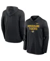 Nike Men's Black Missouri Tigers 2025 Sideline Dri-fit Long Sleeve Hoodie T-shirt In Black