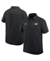 Nike Men's Black Missouri Tigers Woven Dri-fit Polo Shirt In Black