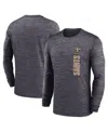 Nike Men's Black New Orleans Saints 2024 Sideline Velocity Performance Long Sleeve T-shirt In Black