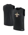 Nike Men's Black New Orleans Saints Blitz Legend Muscle Perform Tank Top In Black