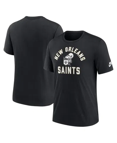 Nike Black New Orleans Saints Favorable Timeline Tri-blend T-shirt