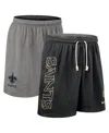 Nike Men's Black New Orleans Saints Sideline Reversible Performance Shorts In Black