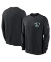 Nike Men's Black New York Jets Primetime Club Fleece Pullover Sweatshirt In Black