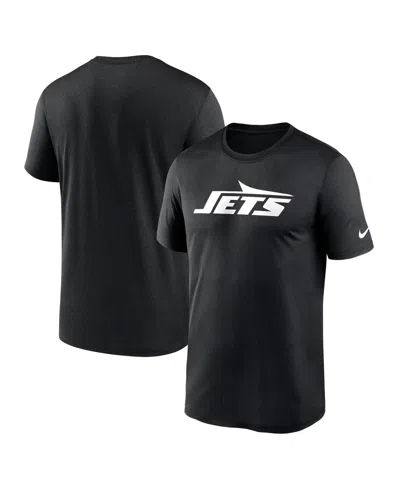 NIKE MEN'S BLACK NEW YORK JETS PRIMETIME LEGEND WORDMARK PERFORMANCE T-SHIRT