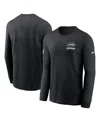 Nike Black New York Jets Sideline Performance Long Sleeve T-shirt In Black