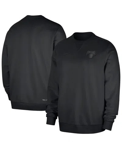 Nike Men's Black New York Knicks Authentic Standard Issue Travel Performance Pullover Sweatshirt