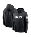 Nike Men's Black New York Mets Fashion Club Pullover Hoodie In Black