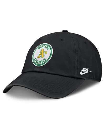 Nike Men's Black Oakland Athletics Cooperstown Collection Club Adjustable Hat