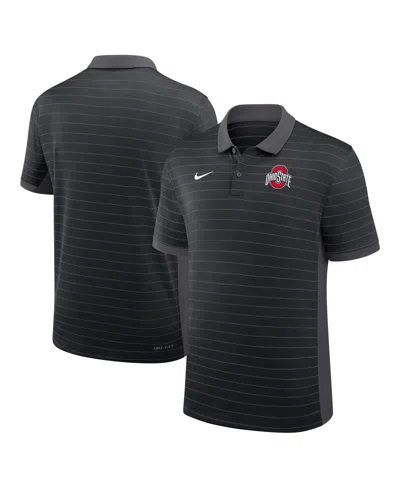 Nike Men's Black Ohio State Buckeyes 2025 Early Season Coaches Sideline Victory Stripe Performance Polo S