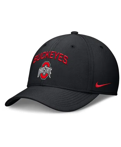 Nike Men's Black Ohio State Buckeyes 2025 On-field Rise Performance Flex Hat