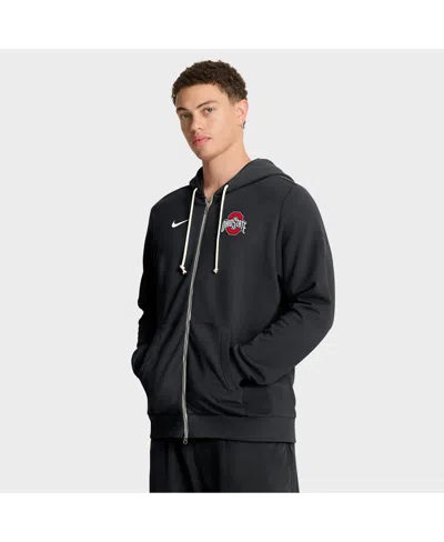 NIKE MEN'S BLACK OHIO STATE BUCKEYES 2025 SIDELINE PERFORMANCE FULL-ZIP HOODIE