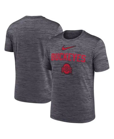 Nike Men's Black Ohio State Buckeyes Campus Slant Velocity Performance T-shirt