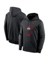 Nike Men's Black Ohio State Buckeyes Football Icon Performance Fleece Pullover Hoodie In Black